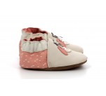Chaussons Fille  Robeez COLORFULL DOG Beige / Rose