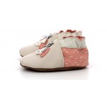 Chaussons Fille  Robeez COLORFULL DOG Beige / Rose