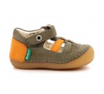 Chaussures  Kickers SUSHY Kaki/Orange