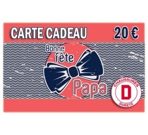 Carte Cadeau 20 € Fête des Pères Duretz 