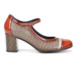 Escarpins  Dorking PACA D8669 Orange / Taupe