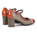 Escarpins  Dorking PACA D8669 Orange / Taupe