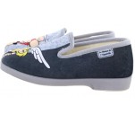 Pantoufles La Maison de l'Espadrille A51F-  ASTERIX Gris 