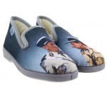 Pantoufles humoristiques 'Gendarmes de St Tropez' La Maison de l'Espadrille 7702- LOUIS Gris 