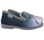 Pantoufles humoristiques 'Gendarmes de St Tropez' La Maison de l'Espadrille 7702- LOUIS Gris 