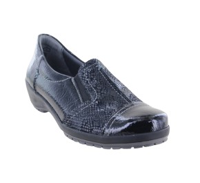 Mocassins femme  Suave SACRE 7113 Verni Noir 