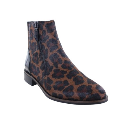 Boots Mam Zelle SODANI Leopard Noir Talons plats Mam Zelle pour Femme