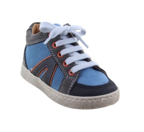 Bottines garçon Babybotte AILEFAN 5171B079 Bleu / Gris