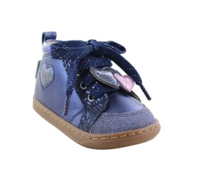 Bottines fille Shoo Pom BOUBA NEW HEART Bleu Marine