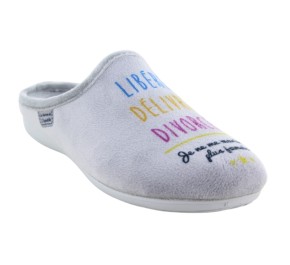 Mules femme La Maison de l'Espadrille DIVOR Gris 104-7-F8