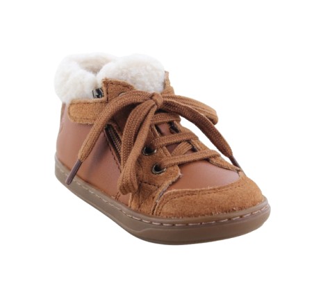 Bottines Shoo Pom BOUBA ZIP WOOL Camel Bottines Shoo Pom pour Enfant